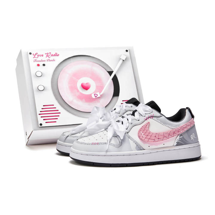 Nike Nike Court Borough Skateboard Shoes Women's Low Top Pink/White