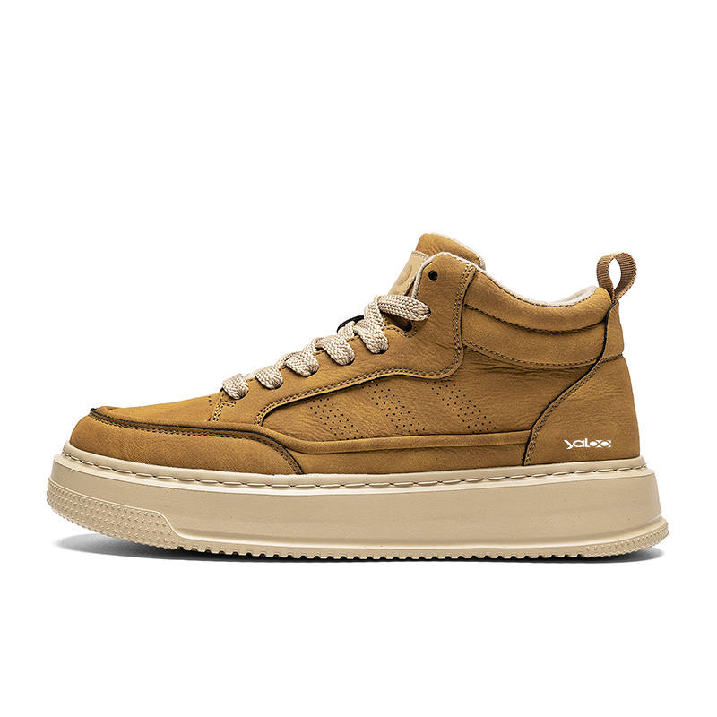 YALU Microfiber Leather Low top Skateboard Shoes Men's