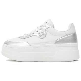 Ann Andelman Height Increasing Abrasion Resistant Low top Skateboard Shoes Women's White
