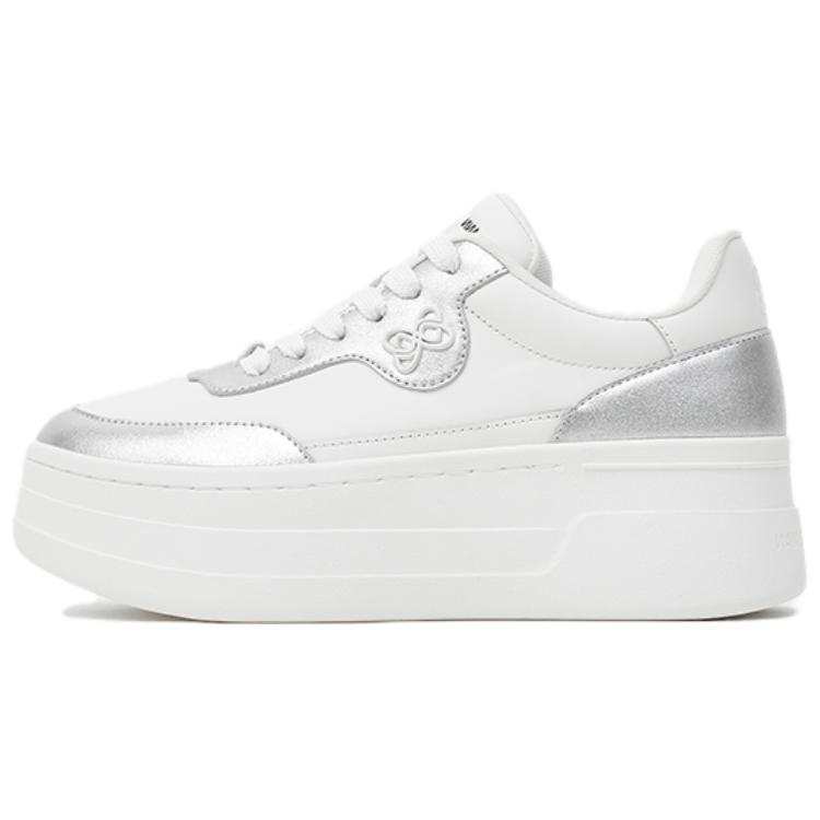 Ann Andelman Height Increasing Abrasion Resistant Low top Skateboard Shoes Women's White