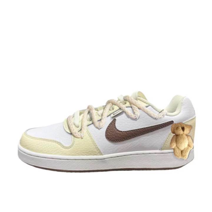 Nike Nike EBERNON Abrasion Resistant Low top Skateboard Shoes Unisex White