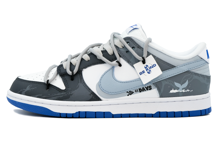 Nike Nike Dunk Low top Skateboard Shoes Men's Gray Blue