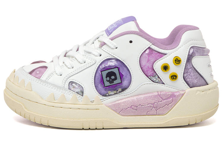 BBIMP Skateboard Shoes Women's Low Top White/Purple