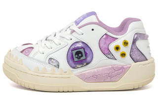 BBIMP Skateboard Shoes Women's Low Top White/Purple