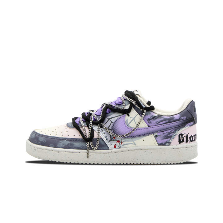 Nike Nike Court Vision 1 Low top Skateboard Shoes Unisex Black Purple