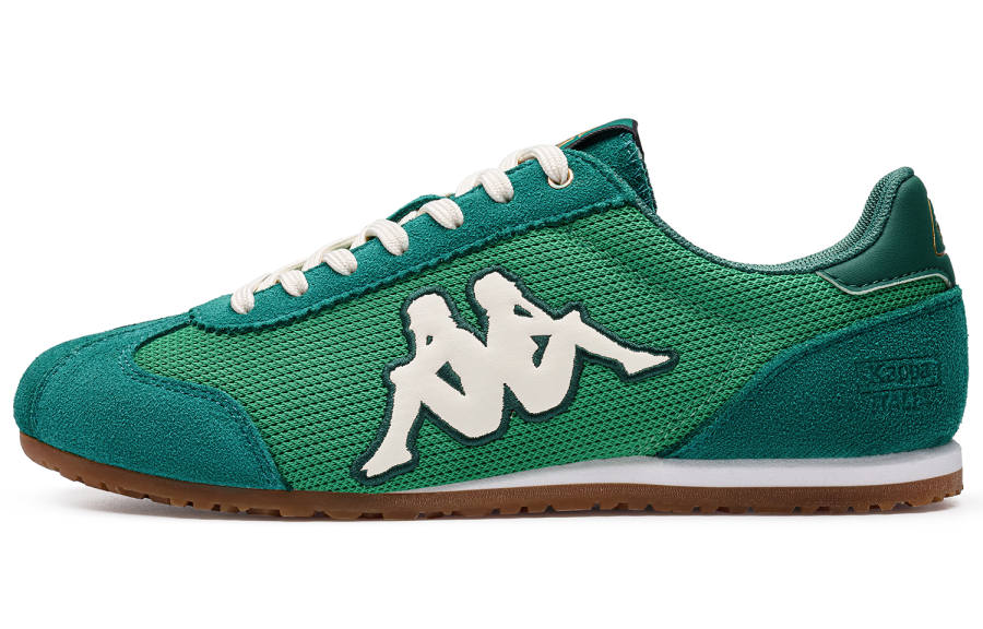 Kappa O.Lite70 Back to Back Lightweight Low top Skateboard Shoes Unisex Green White