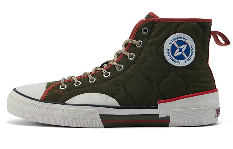 Vision Street Wear Canvas Hi Skateboard Shoes Unisex Army Green