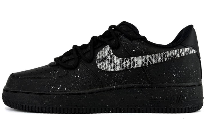 Nike Nike Air Force 1 Coverage Slip Resistant Cushioning Low top Skateboard Shoes Men's Black