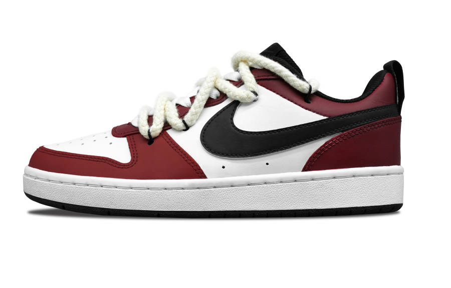 Nike Nike Court Borough Passionate Slip Resistant Lightweight Low top Skateboard Shoes GS Red White Black