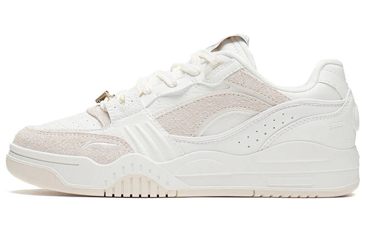 Li-Ning Li Ning Yuebai Coverage Thermal Slip Resistant Low top Skateboard Shoes Women's White