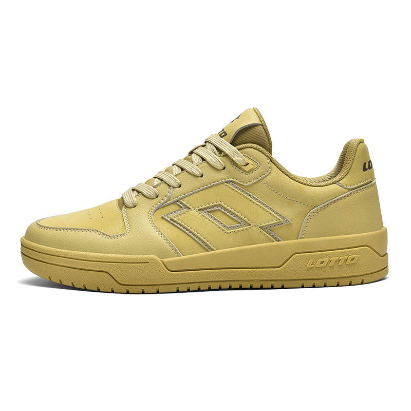 LOTTO Synthetic Leather Slip Resistant, Abrasion Resistant, Balanced, Lightweight Low top Skateboard Shoes Men's Khaki