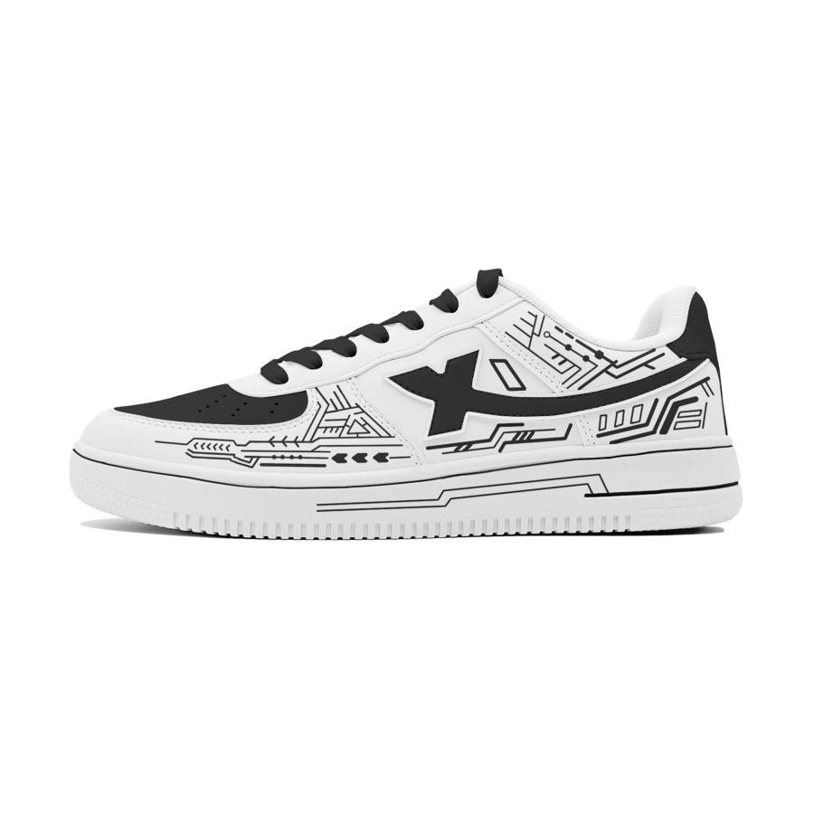 XTEP Slip Resistant Cushioning Abrasion Resistant Low top Skateboard Shoes Men's White Black