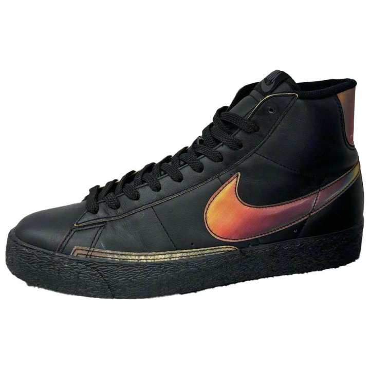 Nike Nike Blazer High Slip Resistant Abrasion Resistant High top Skateboard Shoes Unisex Black