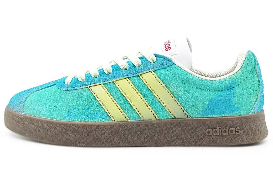 Adidas Adidas VL COURT 2.0 Skateboard Shoes Unisex Low Top Cyan/Yellow/Blue