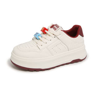 LONGZHIWU Pu Height Increasing Low top Skateboard Shoes Women's