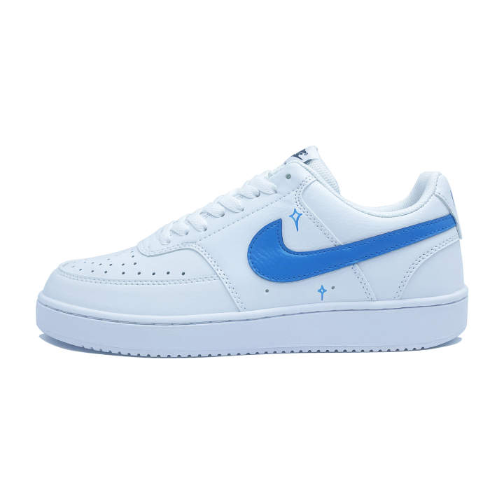 Nike Nike Court Vision 1 Sky Slip Resistant Abrasion Resistant Low top Skateboard Shoes Unisex White Blue