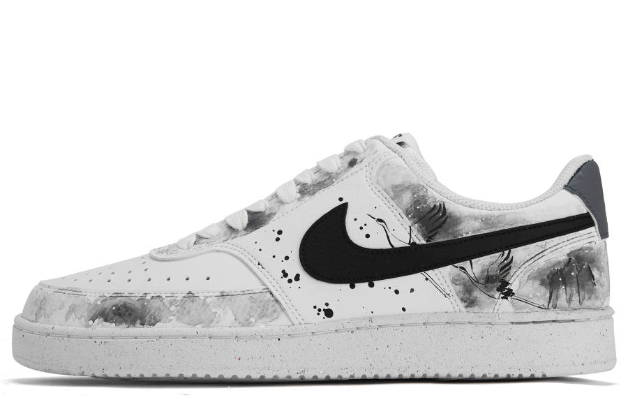 Nike Nike Court Vision 1 Skateboard Shoes Men's Low Top White/Black