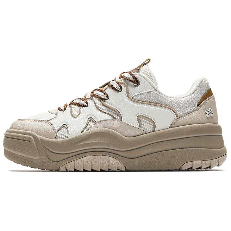 ANTA Skateboard Shoes Women's Low Top Ivory White, Charlotte Gray