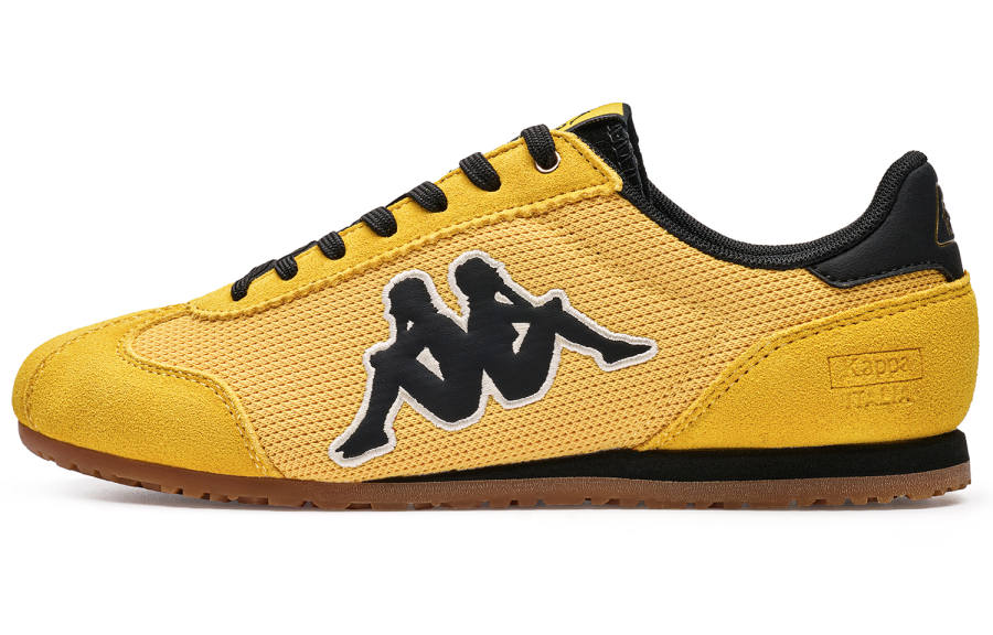 Kappa O.Lite70 Back to Back Lightweight Low top Skateboard Shoes Unisex Yellow Black