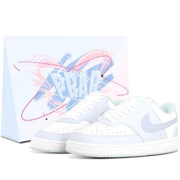 Nike Nike Court Vision Low Leather Abrasion Resistant Lightweight Wear resistant And Lightweight Low top Skateboard Shoes