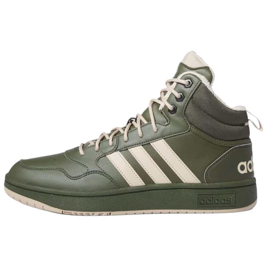 Adidas Adidas Hoops 3.0 Mid top Skateboard Shoes Unisex Green Beige