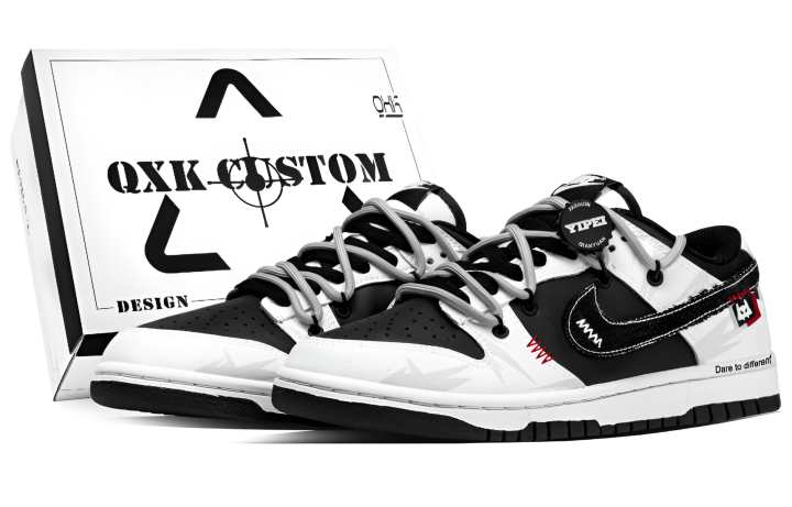 Nike Nike Dunk Panda, Box Abrasion Resistant Low top Skateboard Shoes Unisex Black White