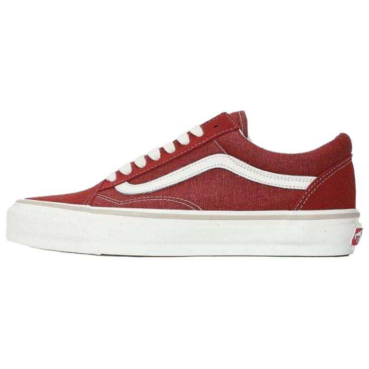 Vans Old Skool Abrasion Resistant Low top Skateboard Shoes Unisex Red