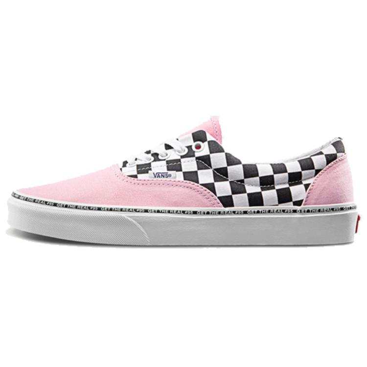 Vans Era Retro Casual Skate Shoes Unisex Pink Grid