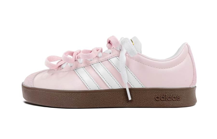 Adidas Neo VL Court 2.0 Slip Resistant, Lightweight, And Breathable Low top Skateboard Shoes Unisex Pink