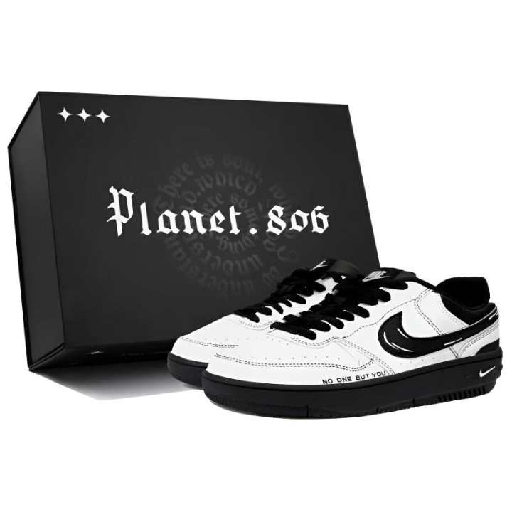 Nike Nike Gamma Force Slip Resistant Abrasion Resistant Low top Skateboard Shoes Unisex Black White