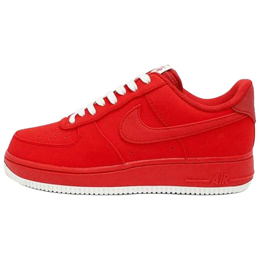 Nike Nike Air Force 1 Abrasion Resistant Low top Skateboard Shoes Men's Red