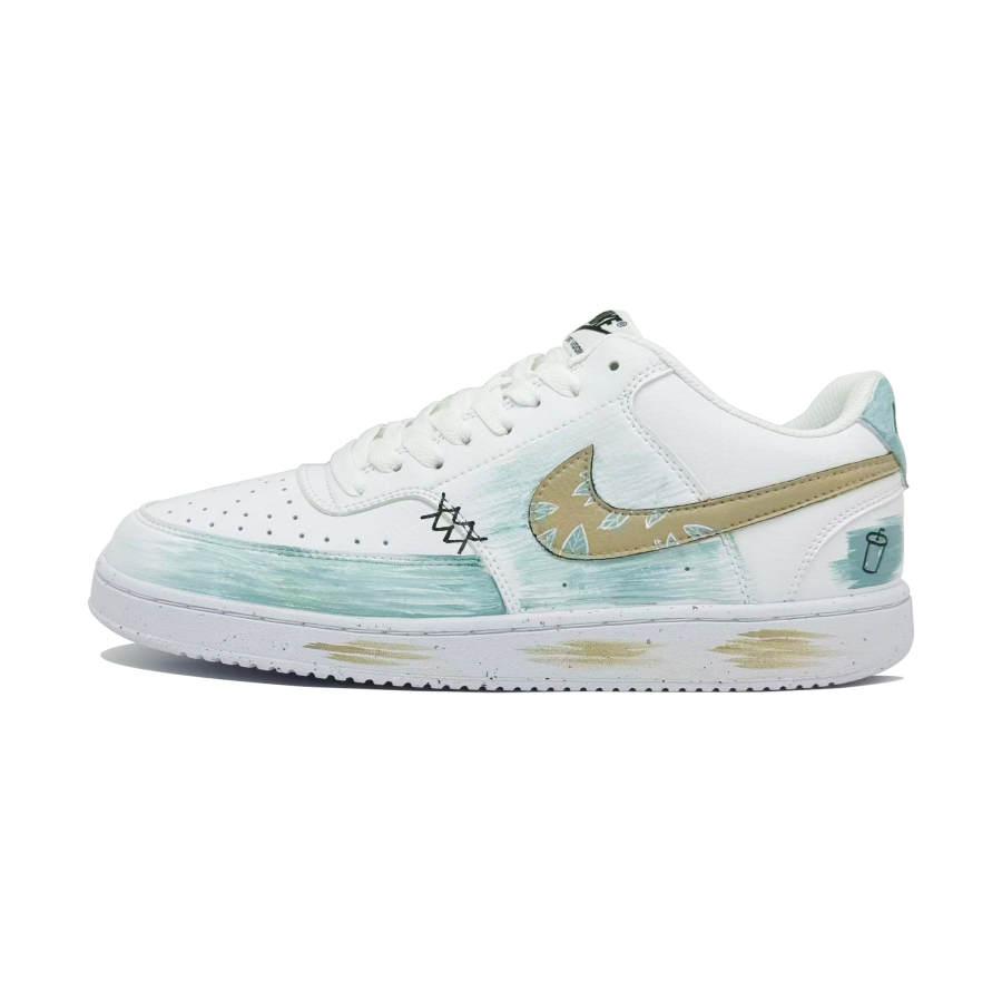Nike Nike Court Vision 1 Mint Milk Tea Thermal Cushioning Low top Skateboard Shoes Unisex Light Green Yellow