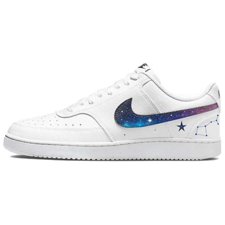 Nike Nike Court Vision 1 Starry Sky Looking Up Abrasion Resistant Low top Skateboard Shoes Men's Blue White