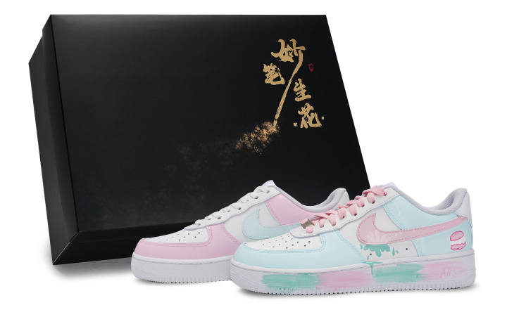 Nike Nike Air Force 1 Skateboard Shoes Unisex Low Top Pink/Blue