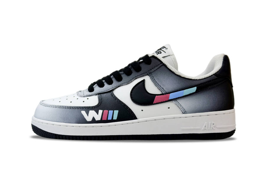 Nike Nike Air Force 1 At The Same Time, Turbo Cushioning Low top Skateboard Shoes Men's Black White