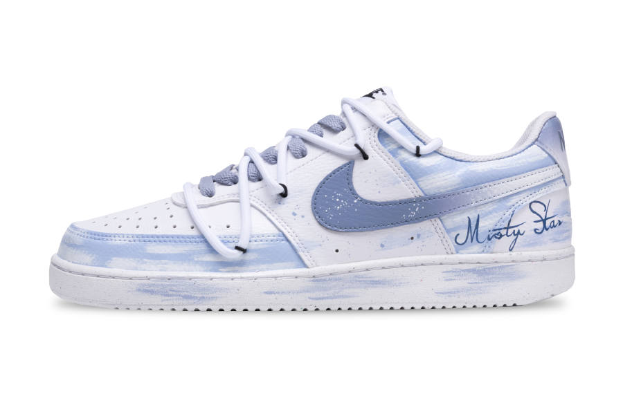 Nike Nike Court Vision 1 Hazy Universe Slip Resistant Abrasion Resistant Low top Skateboard Shoes Men's Steel Blue