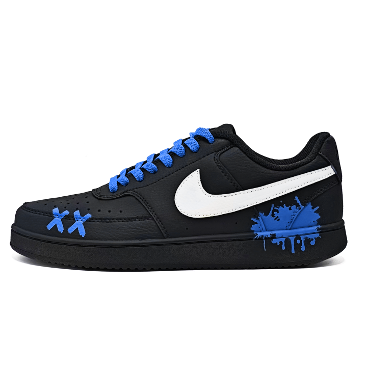 Nike Nike Court Vision Dream Blue Leather Slip Resistant, Lightweight, And Breathable Low top Skateboard Shoes Unisex