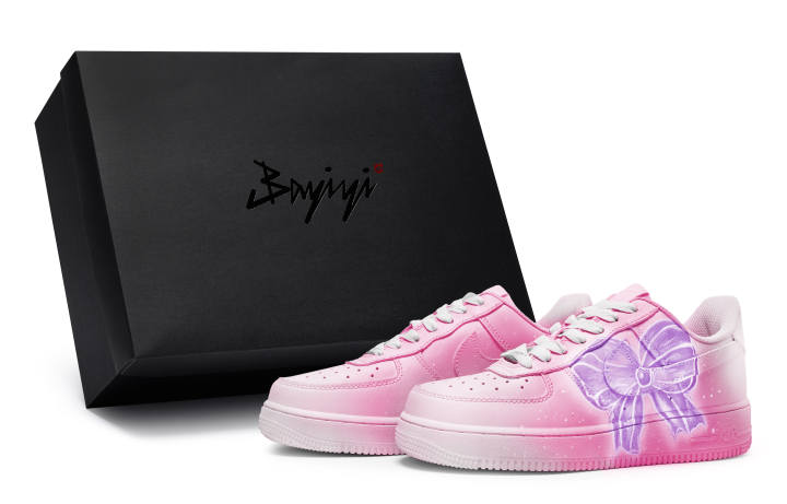 Nike Nike Air Force 1 LOW 811 Manufacturing, Maiden Knot Purple, Special Shoe Box Low top Skateboard Shoes GS Pink Purple