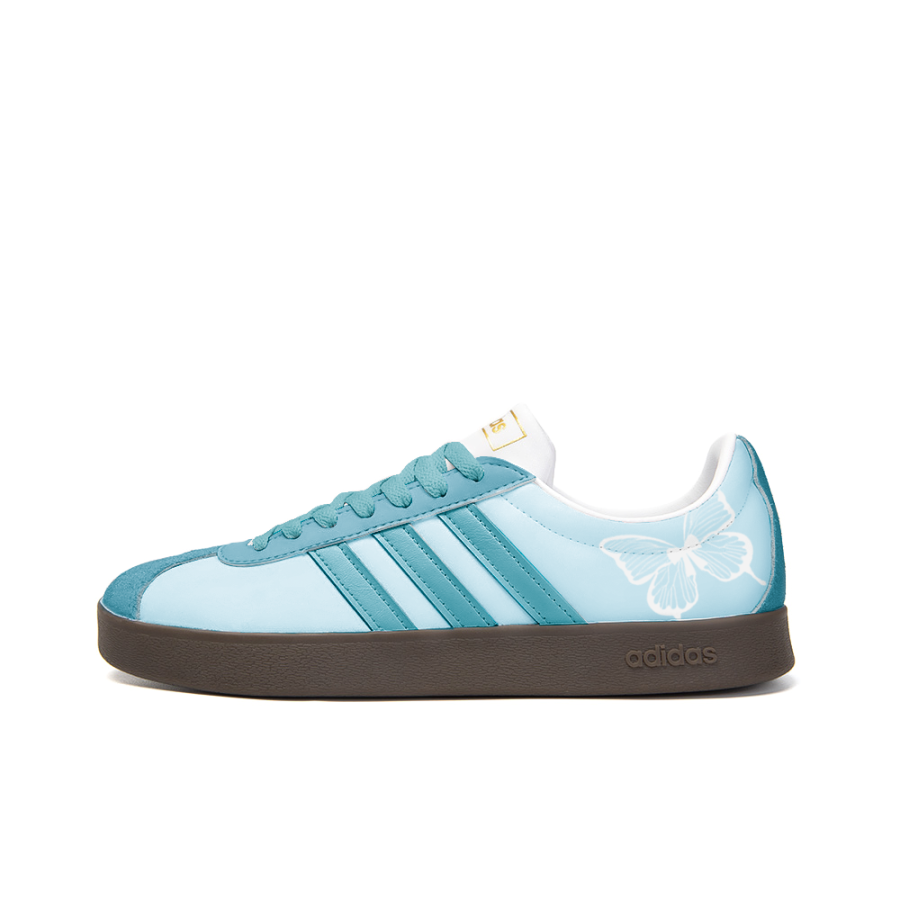 Adidas Neo VL Court 2.0 Leather Slip Resistant Abrasion Resistant Low top Skateboard Shoes Unisex Blue