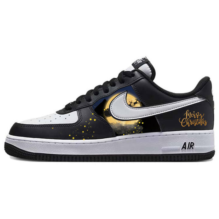 Nike Nike Air Force 1 Versatile Slip Resistant Low top Skateboard Shoes Unisex Black White