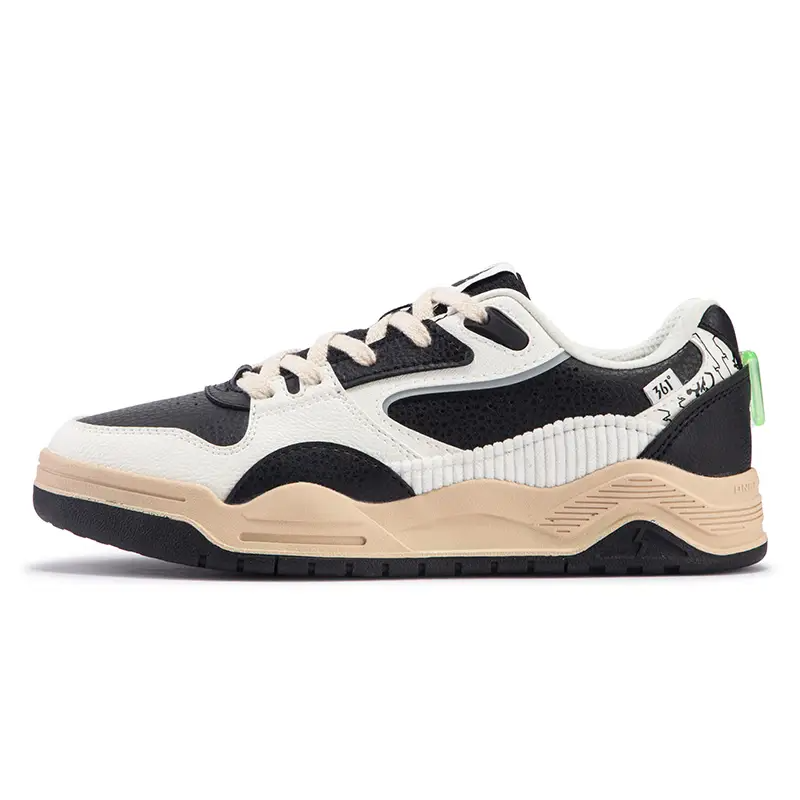 361° Xingran 4 Abrasion Resistant Low top Skateboard Shoes Women's White Black