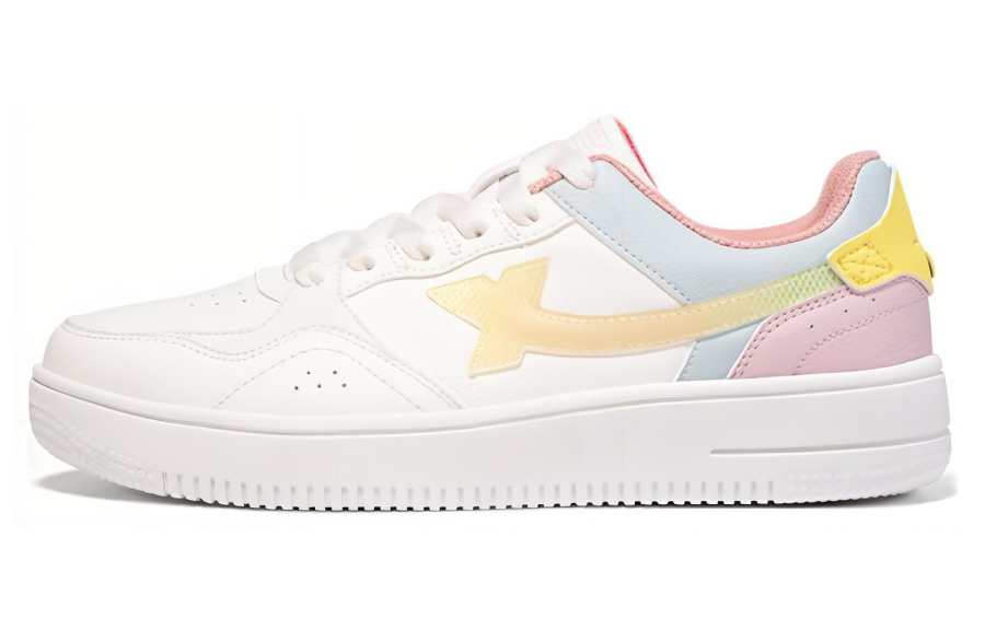 XTEP Air Force 1 Breathable Low top Skateboard Shoes Women's Beige Yellow