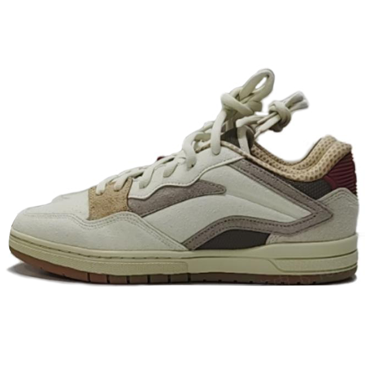 Li-Ning Li Ning Cow Leather Slip Resistant Abrasion Resistant Low top Skateboard Shoes Men's Yellow Black