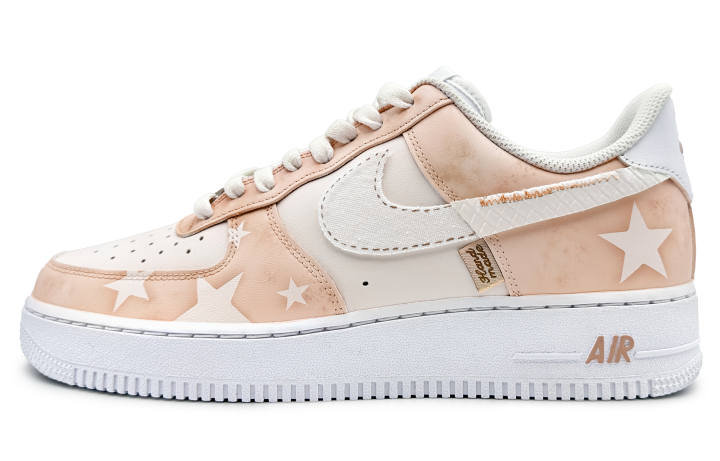Nike Nike Air Force 1 Slip Resistant Abrasion Resistant Low top Skateboard Shoes Unisex Orange White