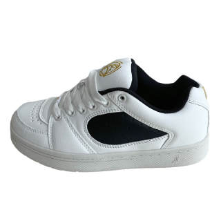 JINJIJIANG Coverage Abrasion Resistant Low top Skateboard Shoes Unisex Black White