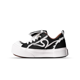 ANTA SNEAKERVERSE Slip Resistant Abrasion Resistant Low top Skateboard Shoes Women's Basic Black