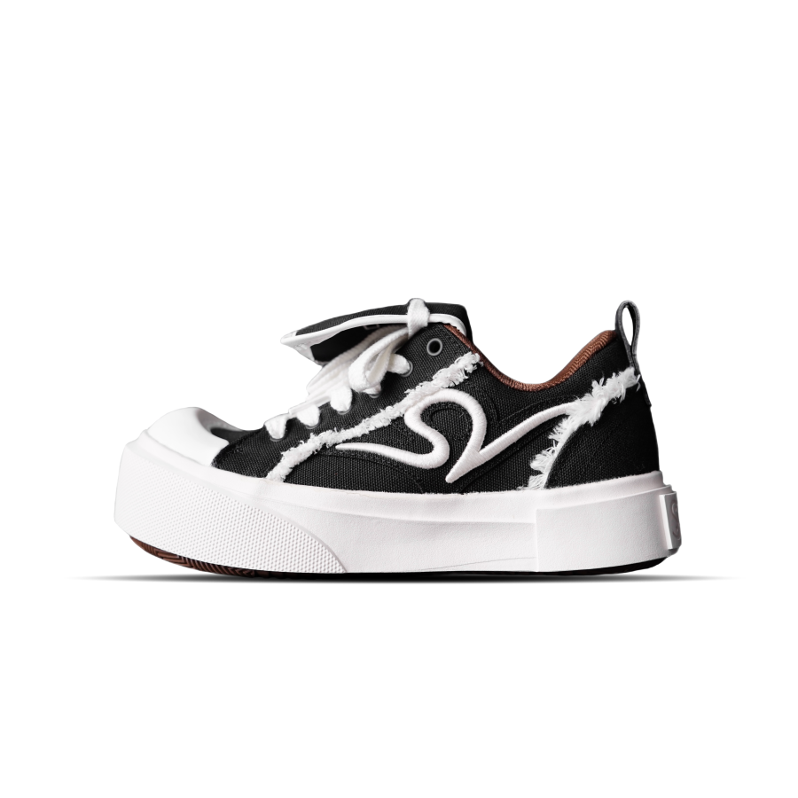 ANTA SNEAKERVERSE Slip Resistant Abrasion Resistant Low top Skateboard Shoes Women's Basic Black