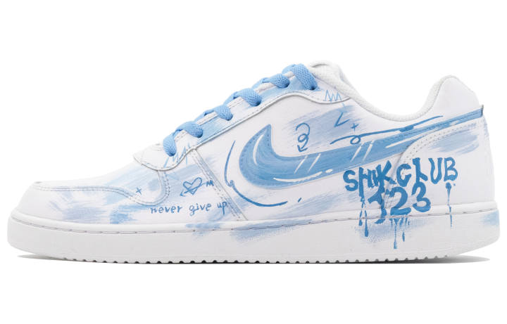 Nike Nike EBERNON Starry Blue Graffiti Low top Skateboard Shoes Unisex Blue White