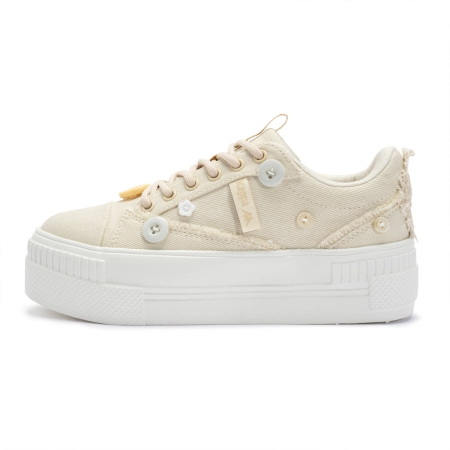 Kappa Back to Back Fabric Lightweight Height Increasing Low top Skateboard Shoes Women's Khaki