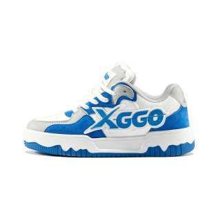 XIANG GUAN XGGO Lightning No. 1 Abrasion Resistant Slip Resistant Low top Skateboard Shoes Unisex White Blue